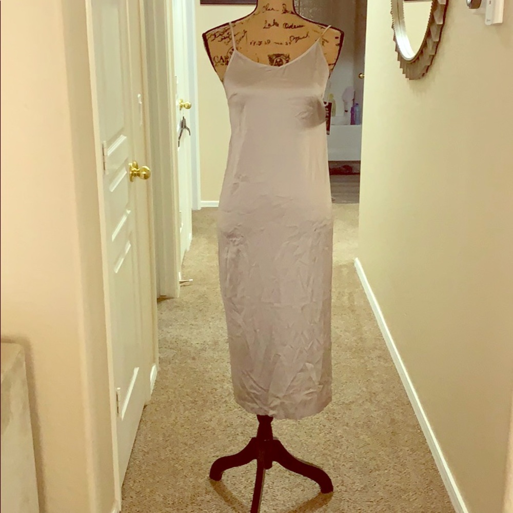 Express silver slip dress